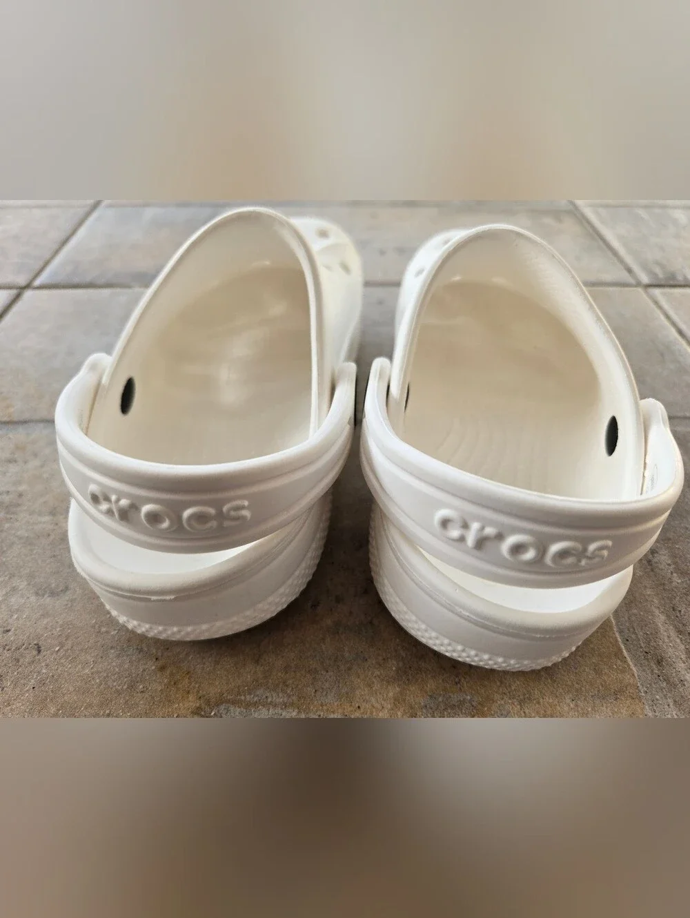 Kids White Foam Clog Sandals - Crocs- Size 10c Toddler